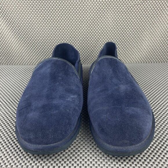 UGG Cooke Slip On Loafer Shoes Mens Size 10 Navy Blue Sheepskin Folding Back main image 7